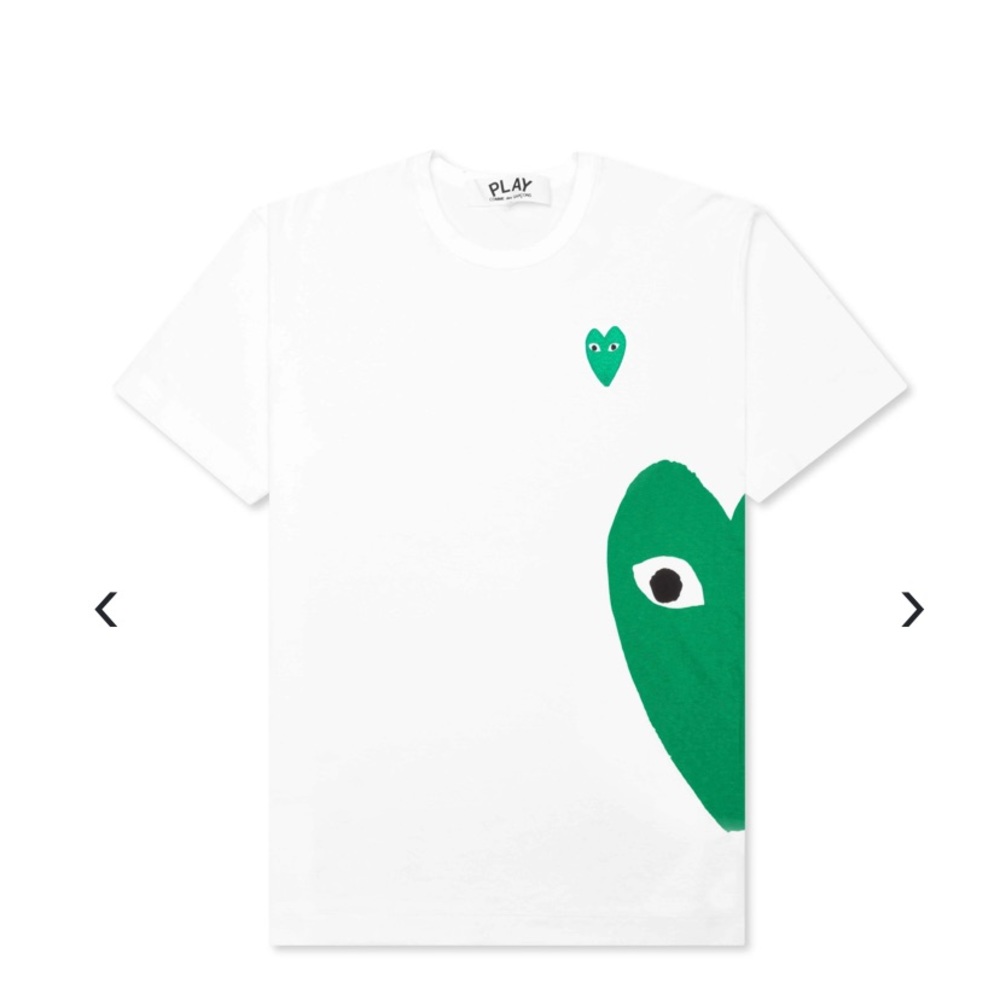 Comme de Garcon Play green heart shirt